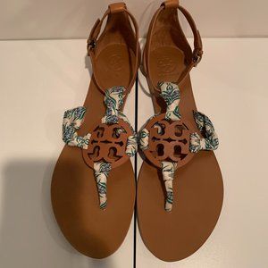 Tory Burch Miller Scarf Thong Sandals Size 11